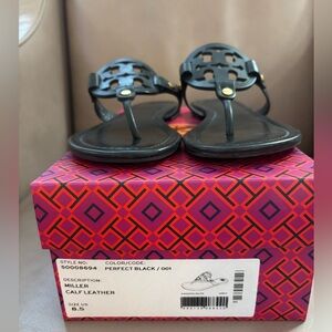 Tory Burch Black Leather Sandals
